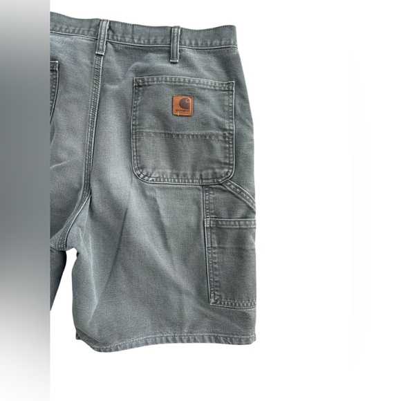 VTG Carhartt B25 Moss Green Carpenter Shorts 34W - Picture 2 of 11